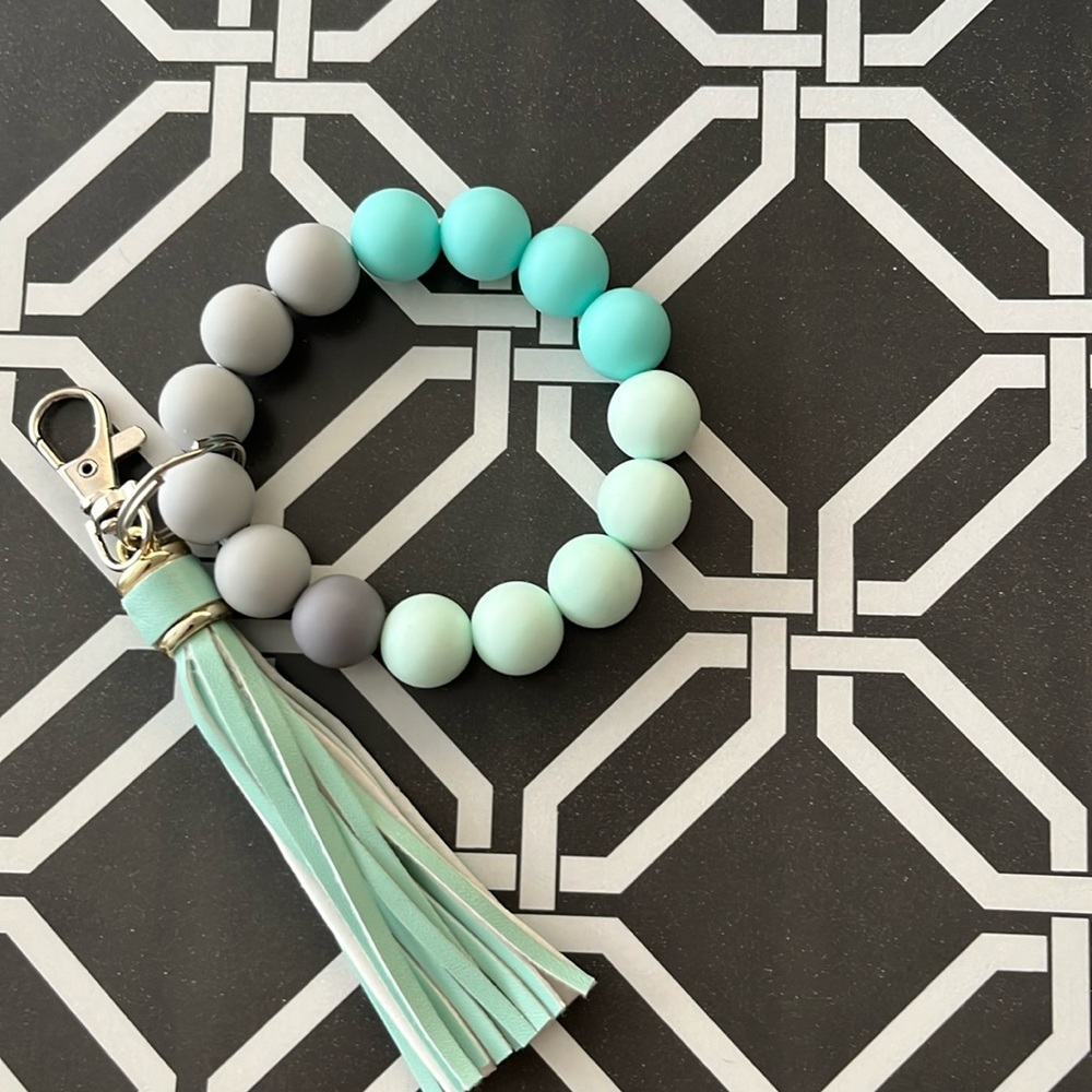 Silicone Bead Keychain Wristlet